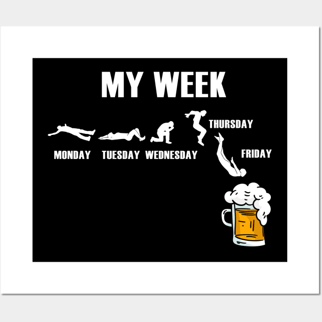 Funny Beer Gift Weekend Wall Art by skaterly